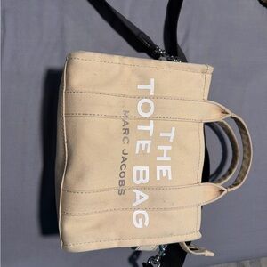 Marc Jacobs Tan Canvas Tote Bag
